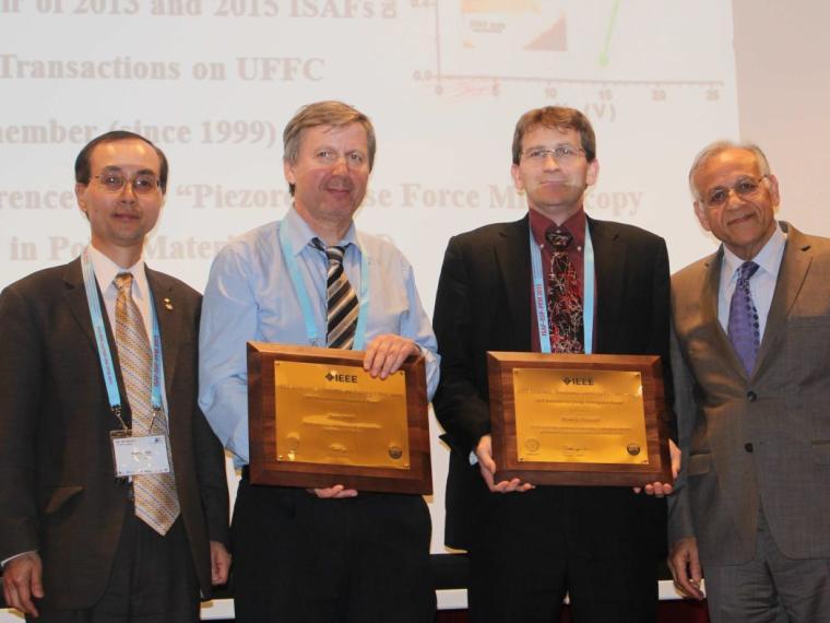 2015 IEEE-UFFC Ferroelectrics Recognition and  Young Investigator Awards (L) Andrei Kholkin (R)Ronald G. Polcawich