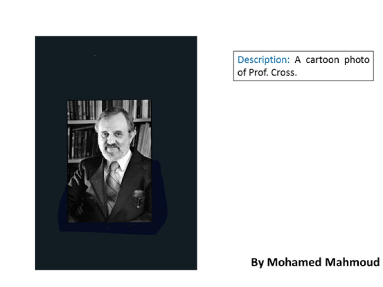 Student Photo Contest - cartoon photo of Prof. Cross
