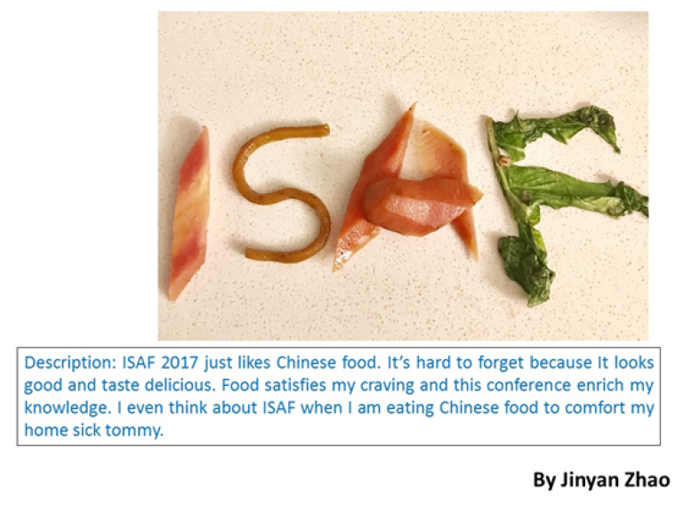 Student Photo Contest - ISAF spelled out with Chinese food